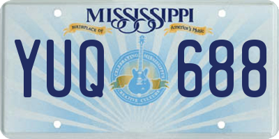MS license plate YUQ688