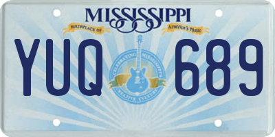 MS license plate YUQ689