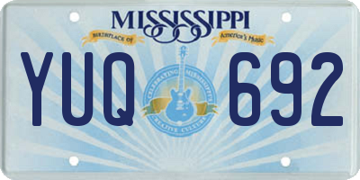 MS license plate YUQ692
