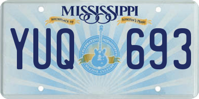 MS license plate YUQ693