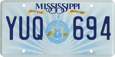 MS license plate YUQ694