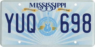 MS license plate YUQ698