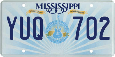 MS license plate YUQ702