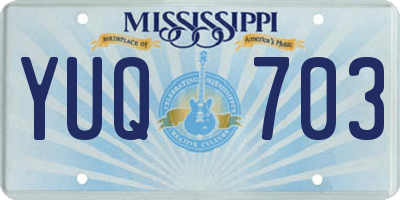 MS license plate YUQ703