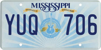 MS license plate YUQ706