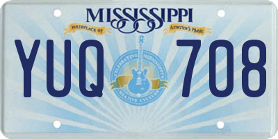MS license plate YUQ708