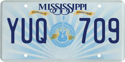 MS license plate YUQ709