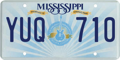 MS license plate YUQ710