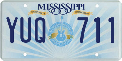 MS license plate YUQ711