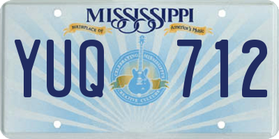 MS license plate YUQ712