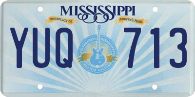 MS license plate YUQ713