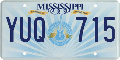 MS license plate YUQ715