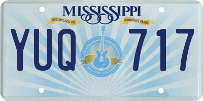 MS license plate YUQ717