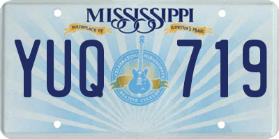 MS license plate YUQ719
