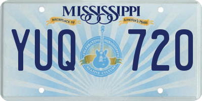MS license plate YUQ720