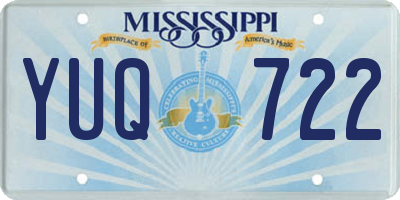 MS license plate YUQ722