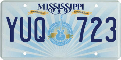 MS license plate YUQ723