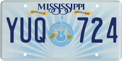 MS license plate YUQ724