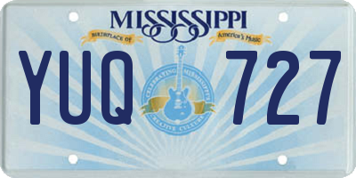 MS license plate YUQ727