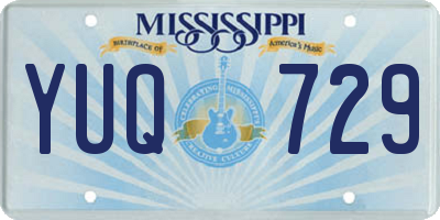 MS license plate YUQ729