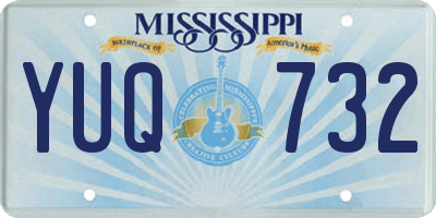 MS license plate YUQ732