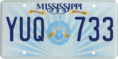 MS license plate YUQ733