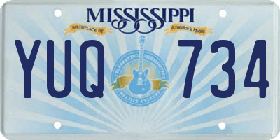 MS license plate YUQ734