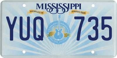 MS license plate YUQ735