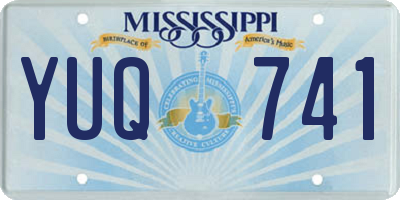 MS license plate YUQ741