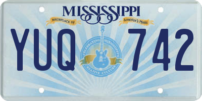 MS license plate YUQ742