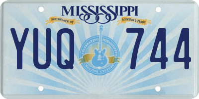 MS license plate YUQ744