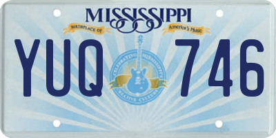 MS license plate YUQ746
