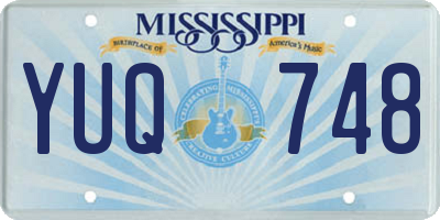 MS license plate YUQ748