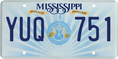 MS license plate YUQ751
