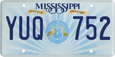 MS license plate YUQ752