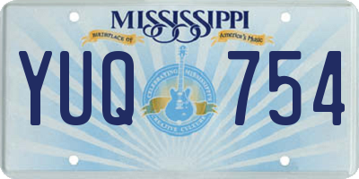 MS license plate YUQ754