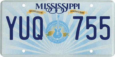 MS license plate YUQ755
