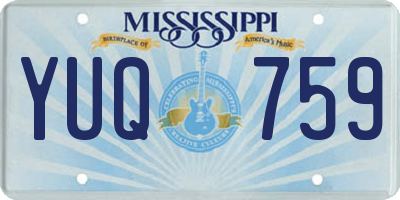 MS license plate YUQ759