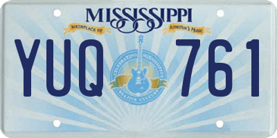 MS license plate YUQ761
