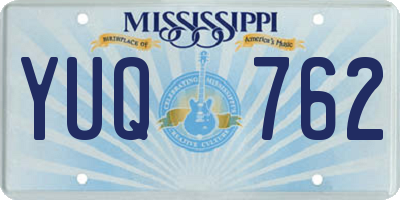 MS license plate YUQ762