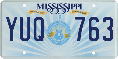 MS license plate YUQ763