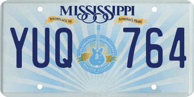 MS license plate YUQ764