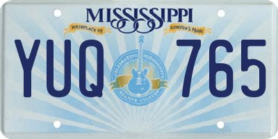 MS license plate YUQ765