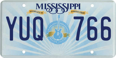 MS license plate YUQ766