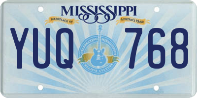 MS license plate YUQ768
