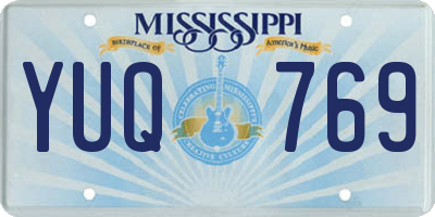 MS license plate YUQ769