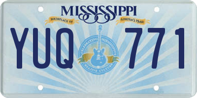 MS license plate YUQ771