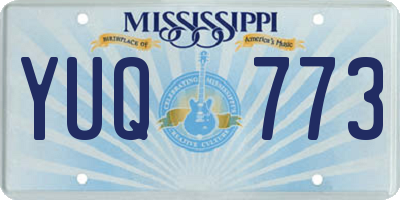 MS license plate YUQ773