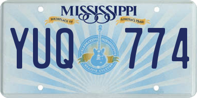 MS license plate YUQ774