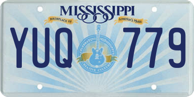 MS license plate YUQ779